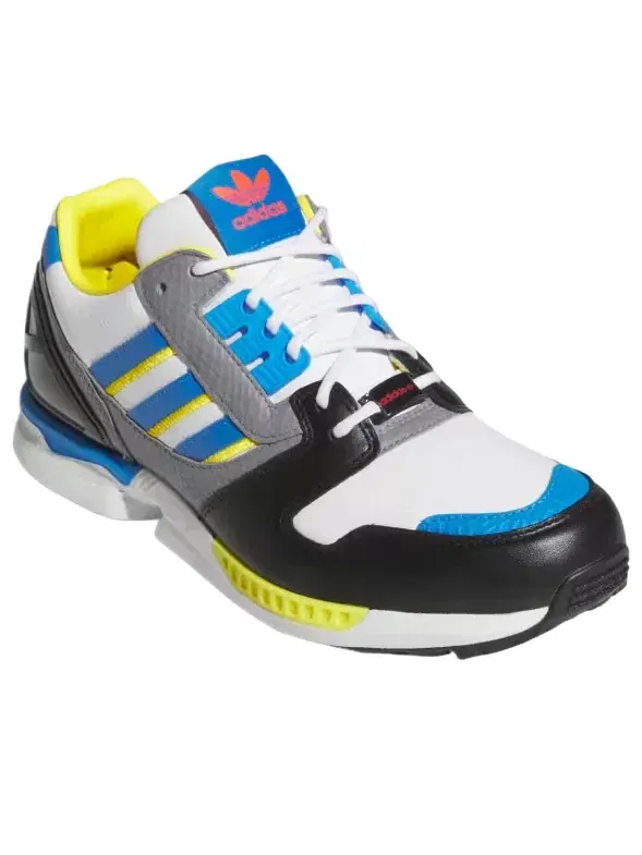 Кроссовки для гольфа Adidas ZX 8000 Spikeless Golf 'Cloud White Lucid Ray Blue Core Black' JQ6807 — 2