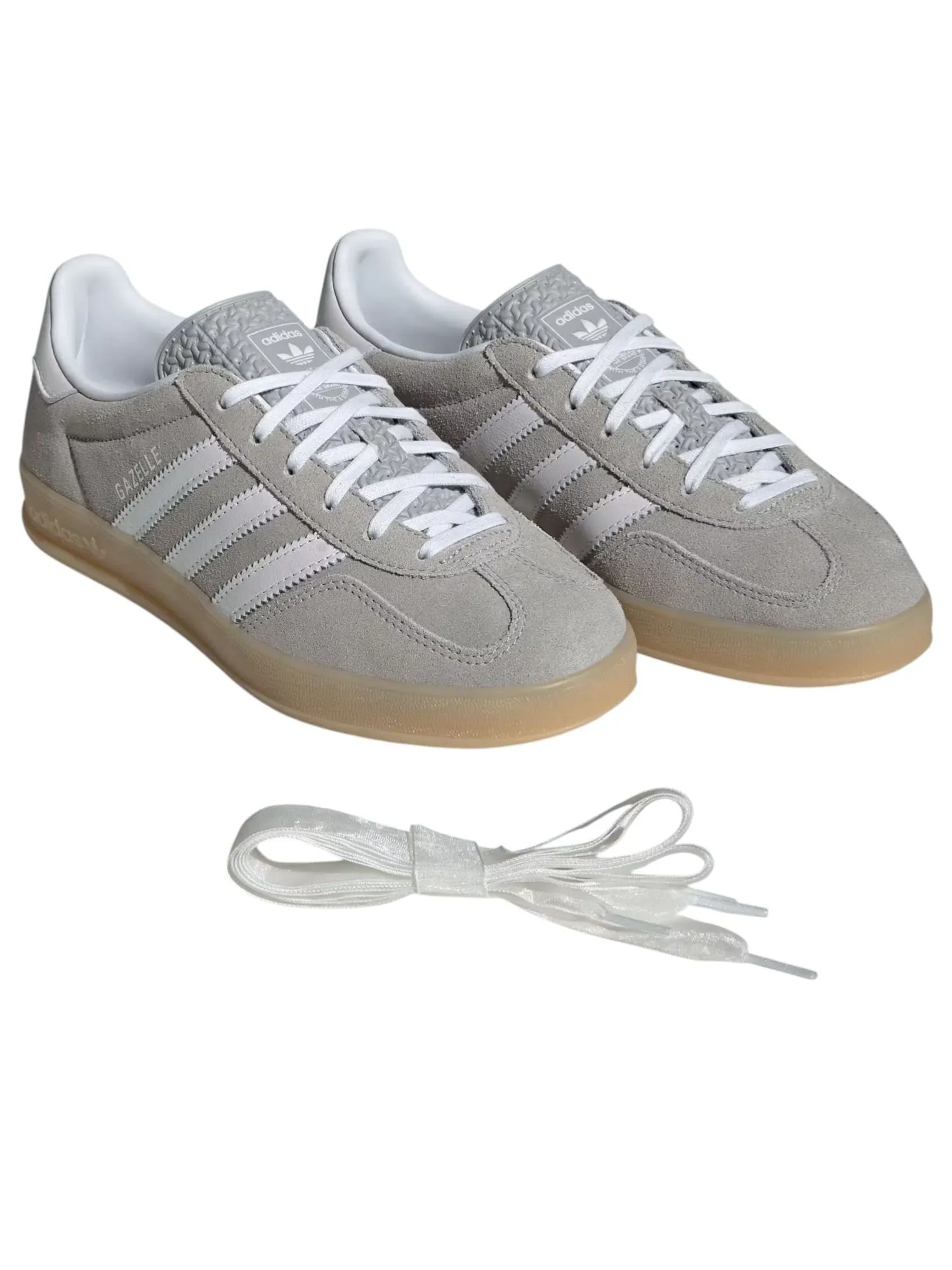 (WMNS) Adidas Gazelle Indoor 'Grey White Gum' — изображение 5 из 5, серый/белый