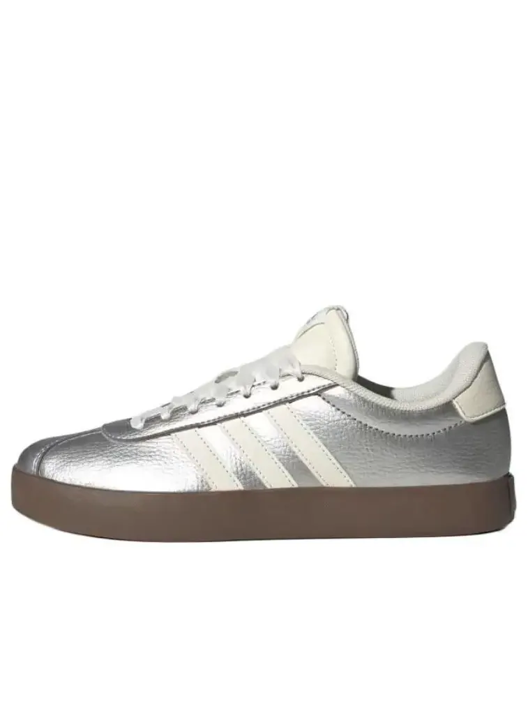 Кроссовки adidas VL COURT 3.0 'Silver Metallic Off White Gum' — изображение 1 из 5, серебряный