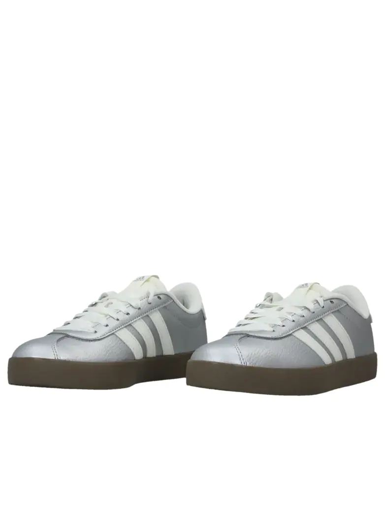 Кроссовки adidas VL COURT 3.0 'Silver Metallic Off White Gum' — изображение 3 из 5, серебряный