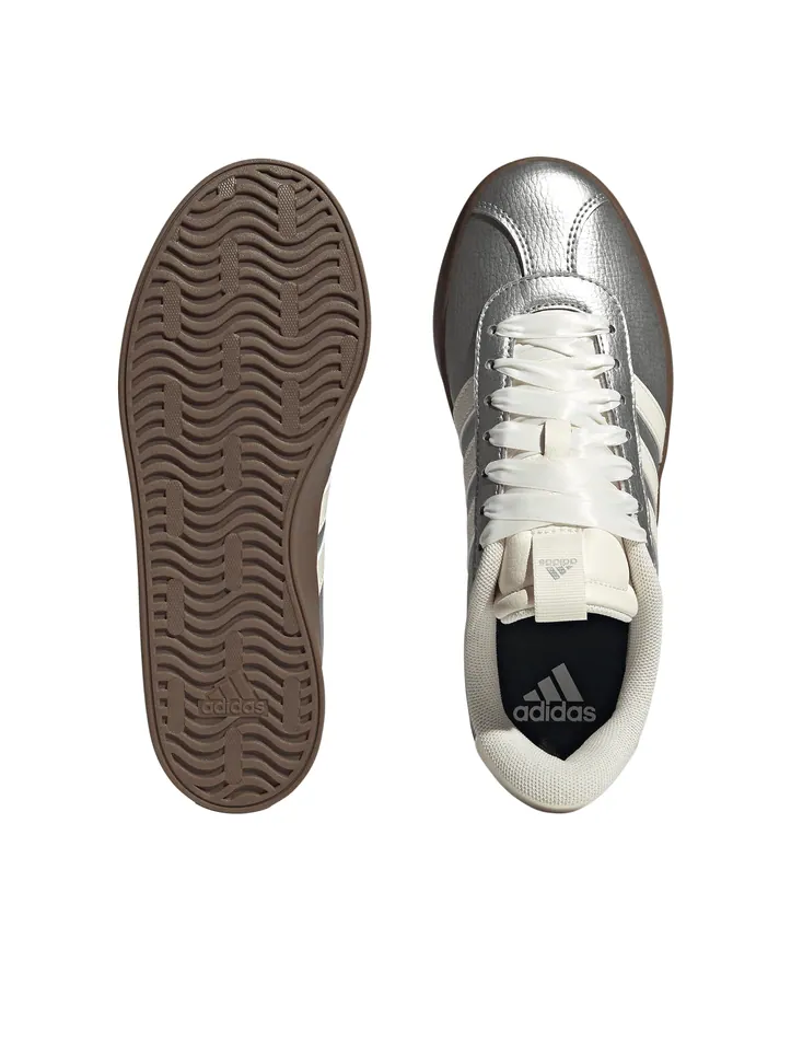 Кроссовки adidas VL COURT 3.0 'Silver Metallic Off White Gum' — изображение 4 из 5, серебряный