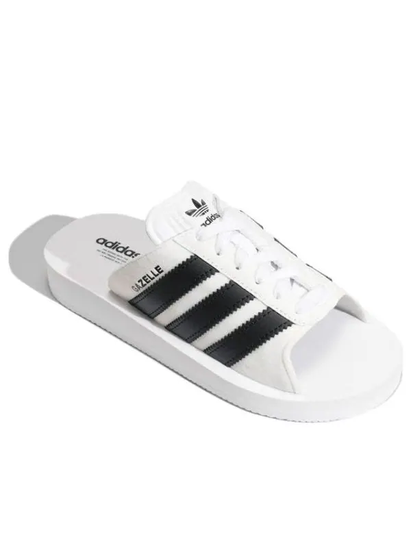 Тапочки gazelle beach slides Adidas — изображение 2 из 4, белый