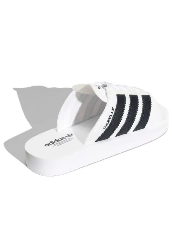 Тапочки gazelle beach slides Adidas — изображение 4 из 4, белый