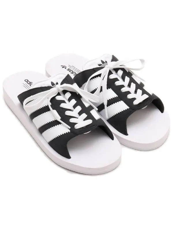 Тапочки gazelle beach slides Adidas — изображение 3 из 3, белый