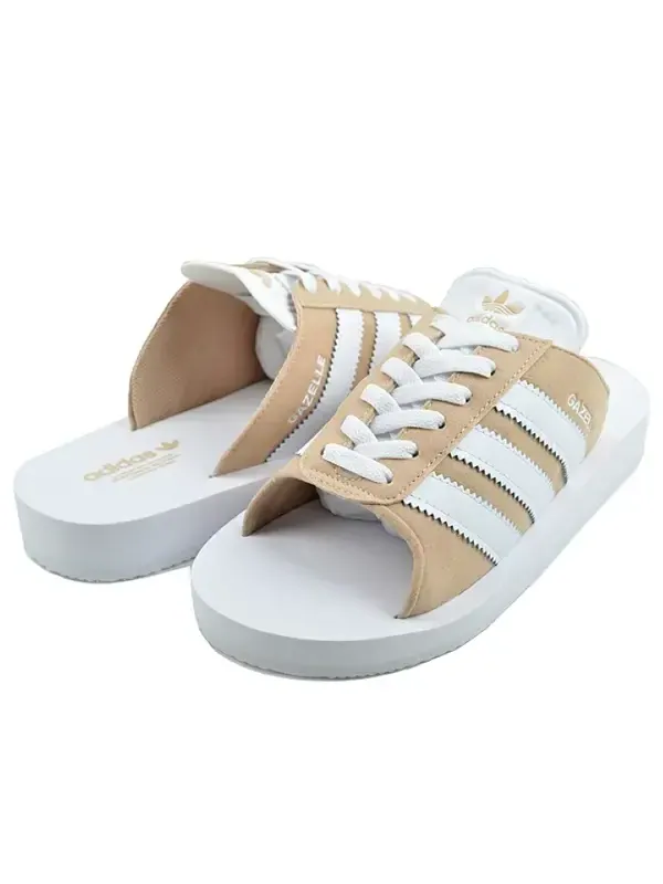 Тапочки gazelle beach slides Adidas — изображение 4 из 4, розовый