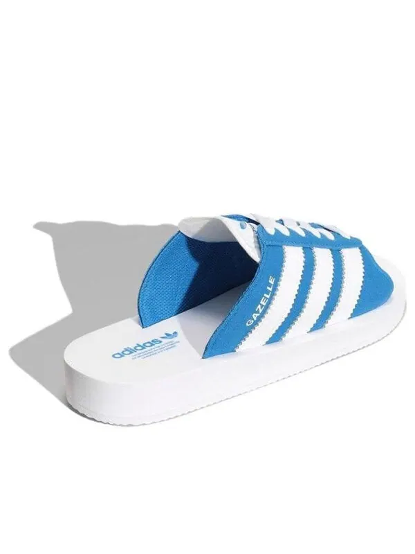 Тапочки газель пляжные горки Adidas — изображение 2 из 3, белый/синий