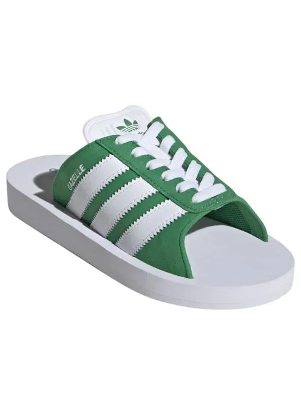 Тапочки gazelle beach slides Adidas — изображение 3 из 4, зеленый