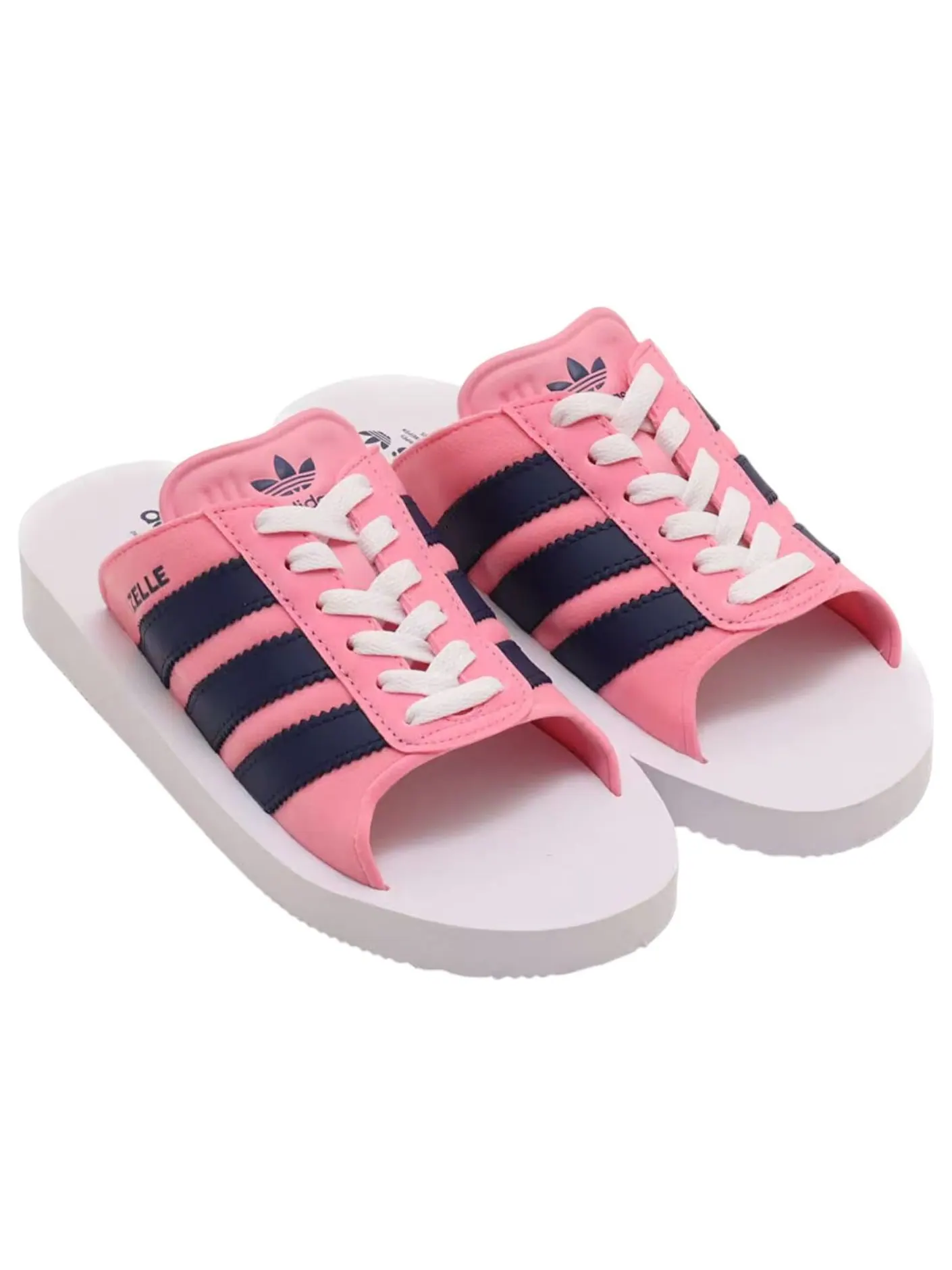 (WMNS) Пляжные шлепанцы Adidas Gazelle 'Розовый темно-синий' — изображение 2 из 6
