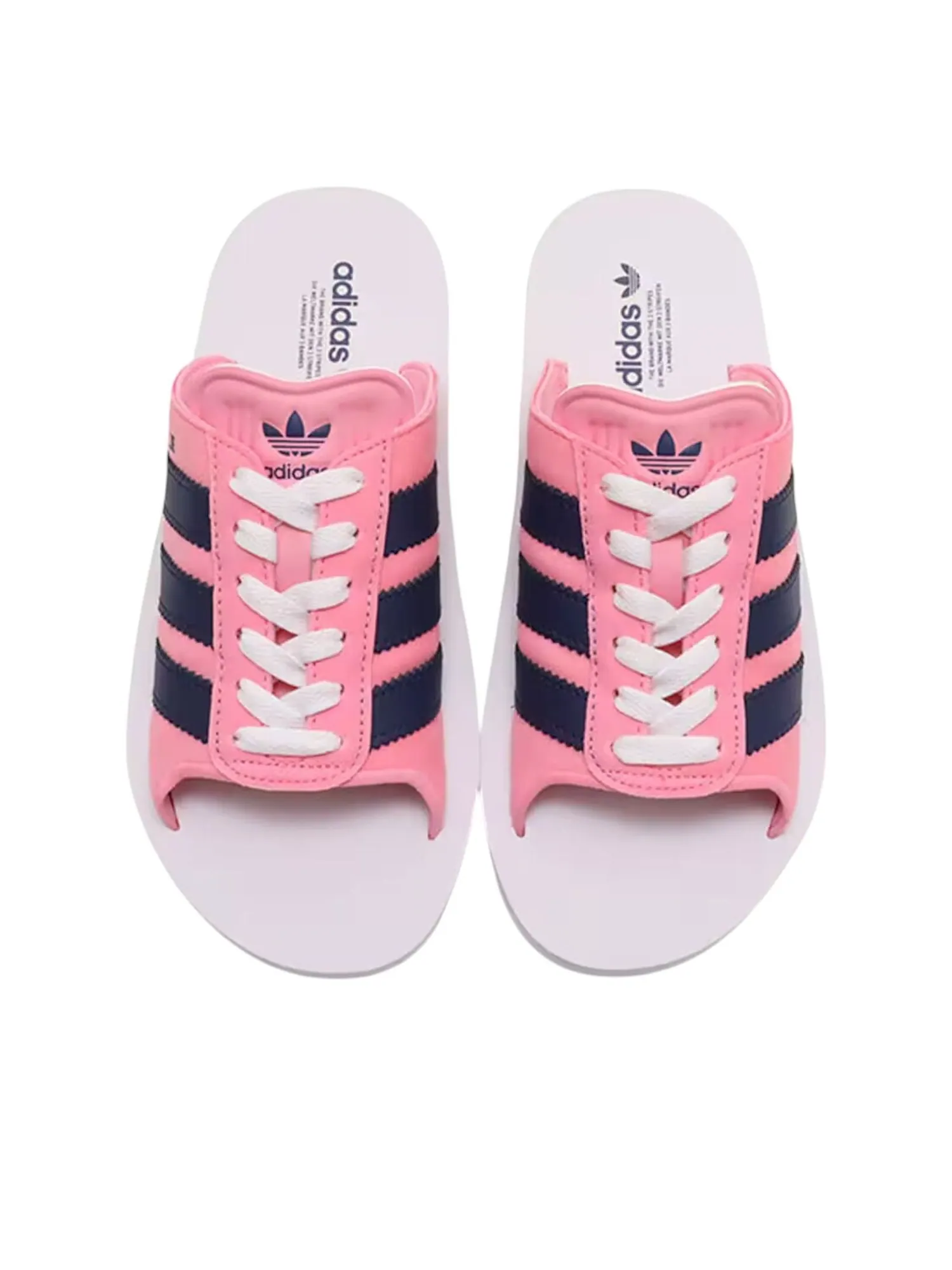 (WMNS) Пляжные шлепанцы Adidas Gazelle 'Розовый темно-синий' — изображение 3 из 6