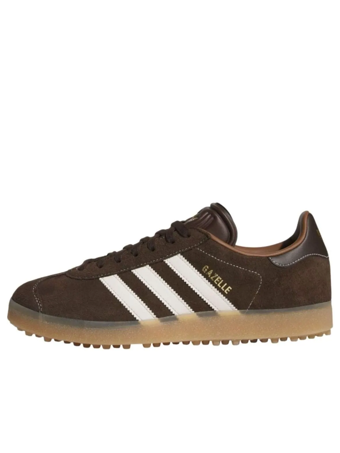 Кроссовки Adidas Gazelle Spikeless Golf 'Dark Brown Chalk White' — изображение 1 из 5, темный коричневый/белый