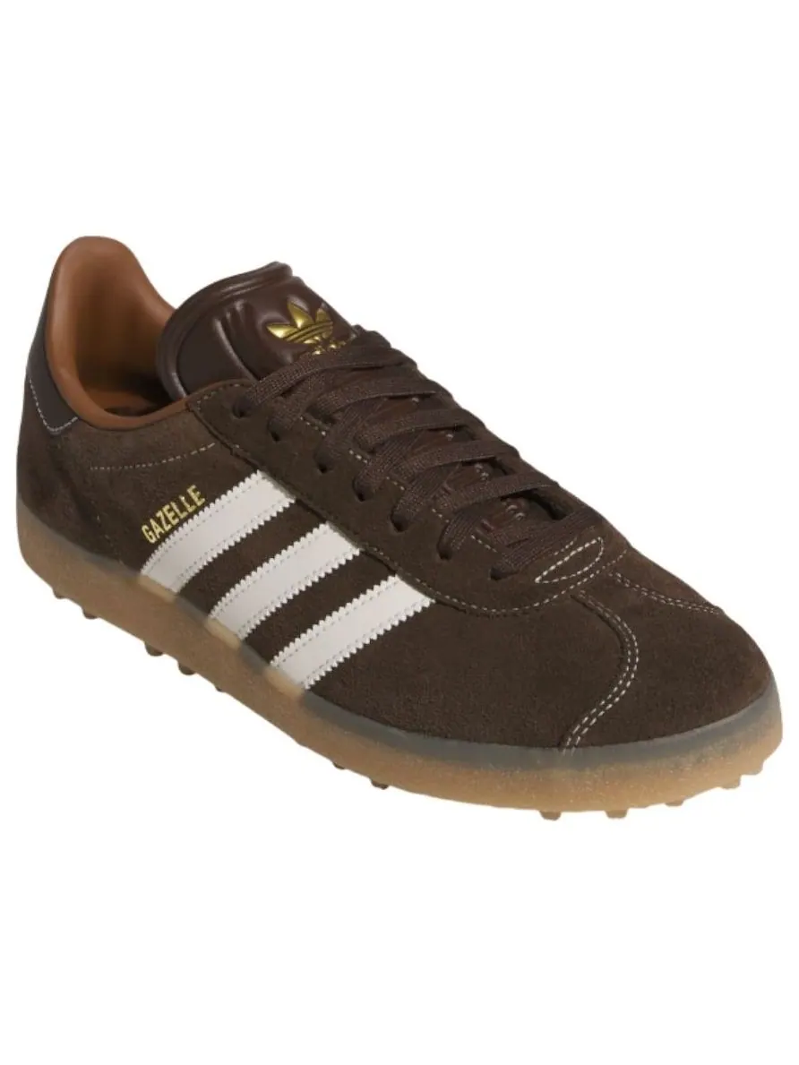 Кроссовки Adidas Gazelle Spikeless Golf 'Dark Brown Chalk White' — изображение 4 из 5, темный коричневый/белый