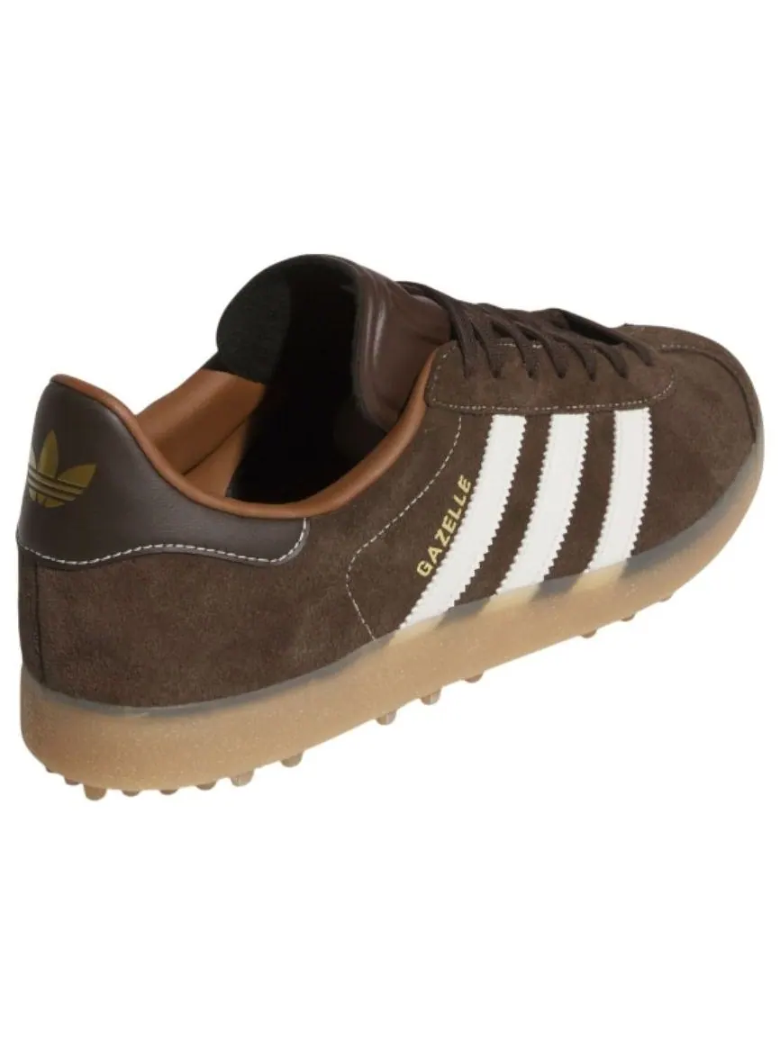 Кроссовки Adidas Gazelle Spikeless Golf 'Dark Brown Chalk White' — изображение 5 из 5, темный коричневый/белый