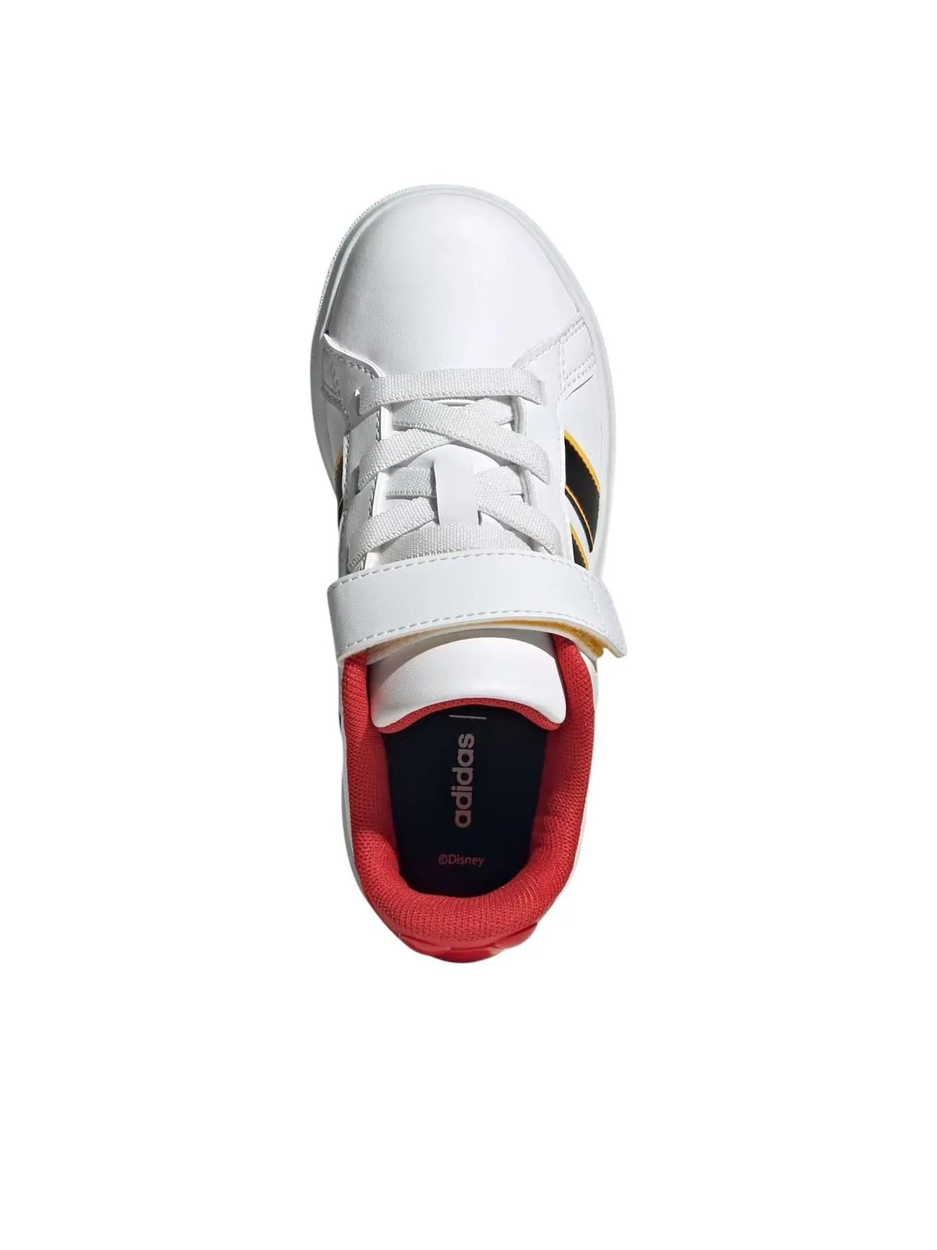 (GS) Adidas x Disney Mickey Mouse Grand Court 'Cloud White Black' — изображение 3 из 6, белый/черный/золотистый