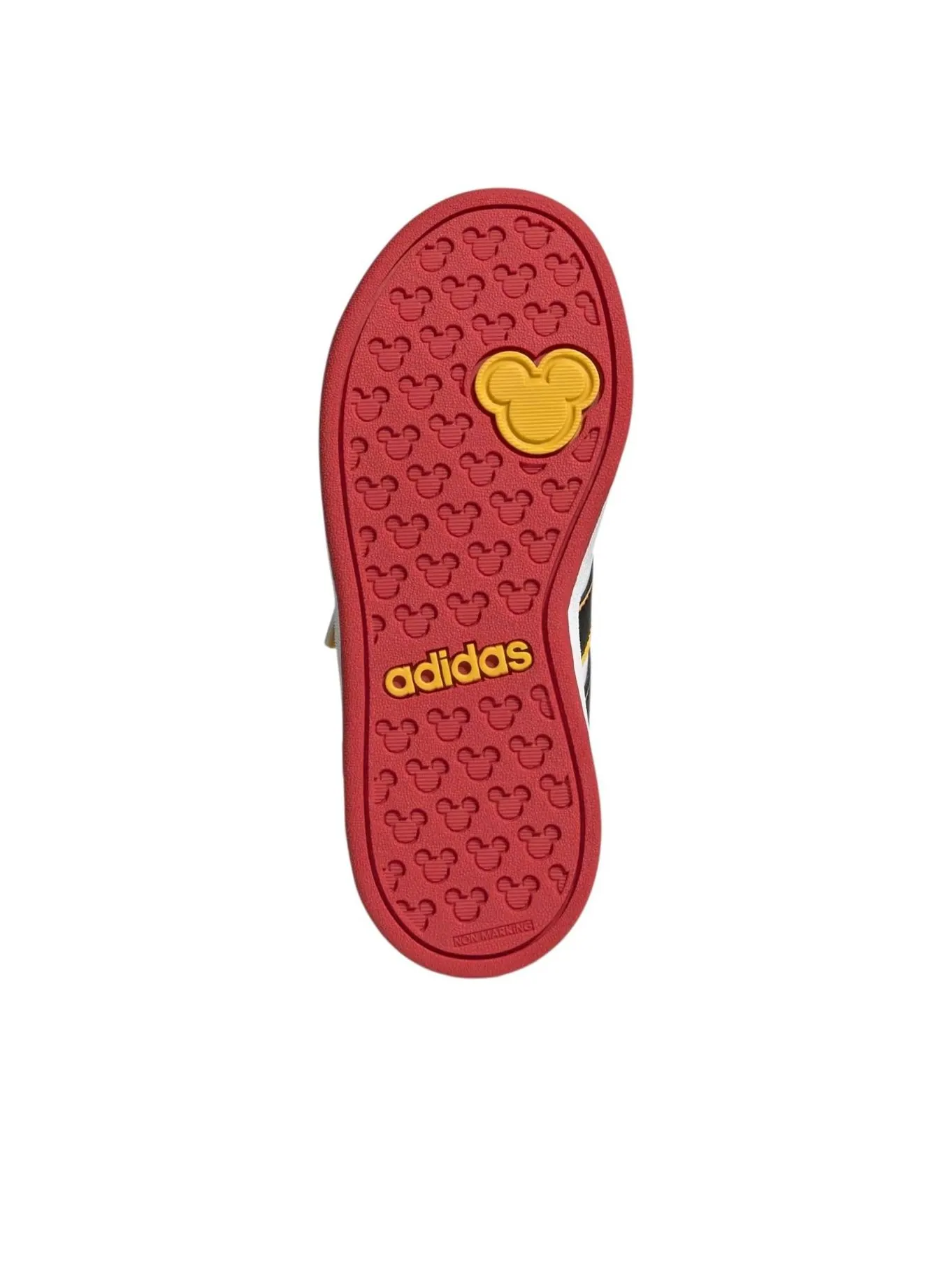 (GS) Adidas x Disney Mickey Mouse Grand Court 'Cloud White Black' — изображение 4 из 6, белый/черный/золотистый