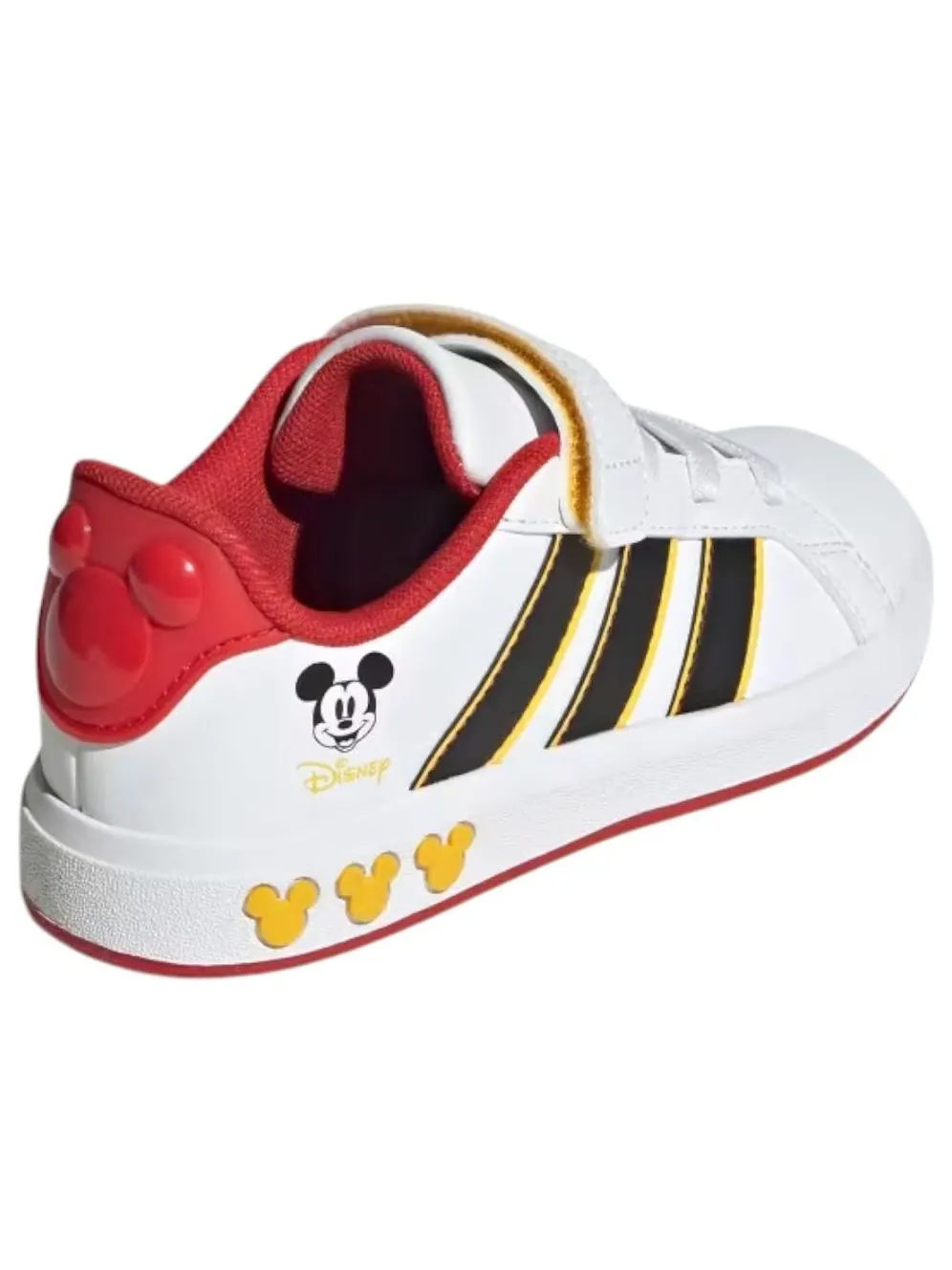 (GS) Adidas x Disney Mickey Mouse Grand Court 'Cloud White Black' — изображение 6 из 6, белый/черный/золотистый
