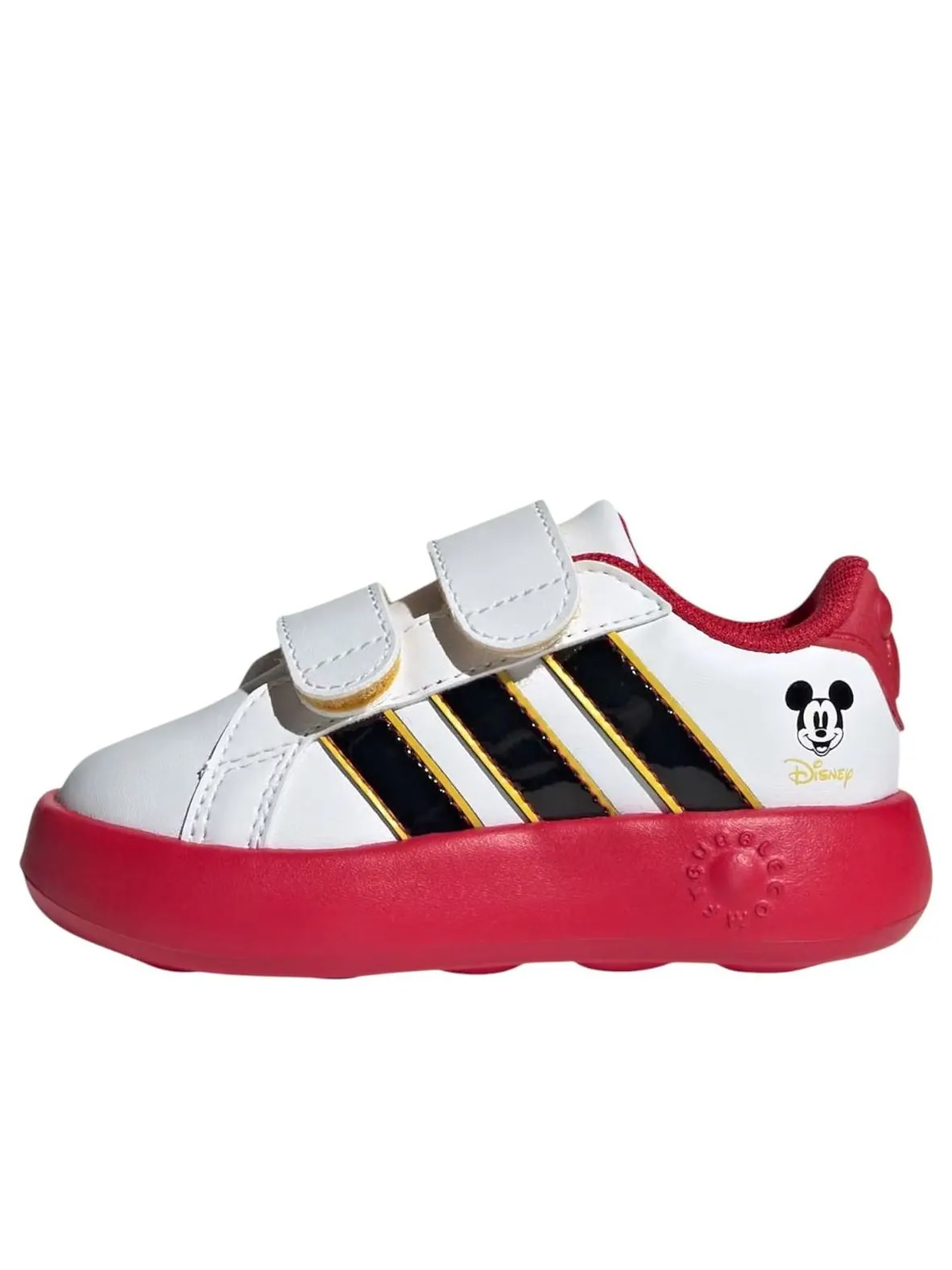 (TD) Adidas x Disney Mickey Mouse Grand Court 'Cloud White Black' — изображение 1 из 6, белый/черный/золотистый
