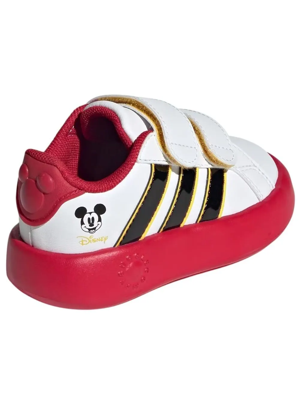 (TD) Adidas x Disney Mickey Mouse Grand Court 'Cloud White Black' — изображение 5 из 6, белый/черный/золотистый