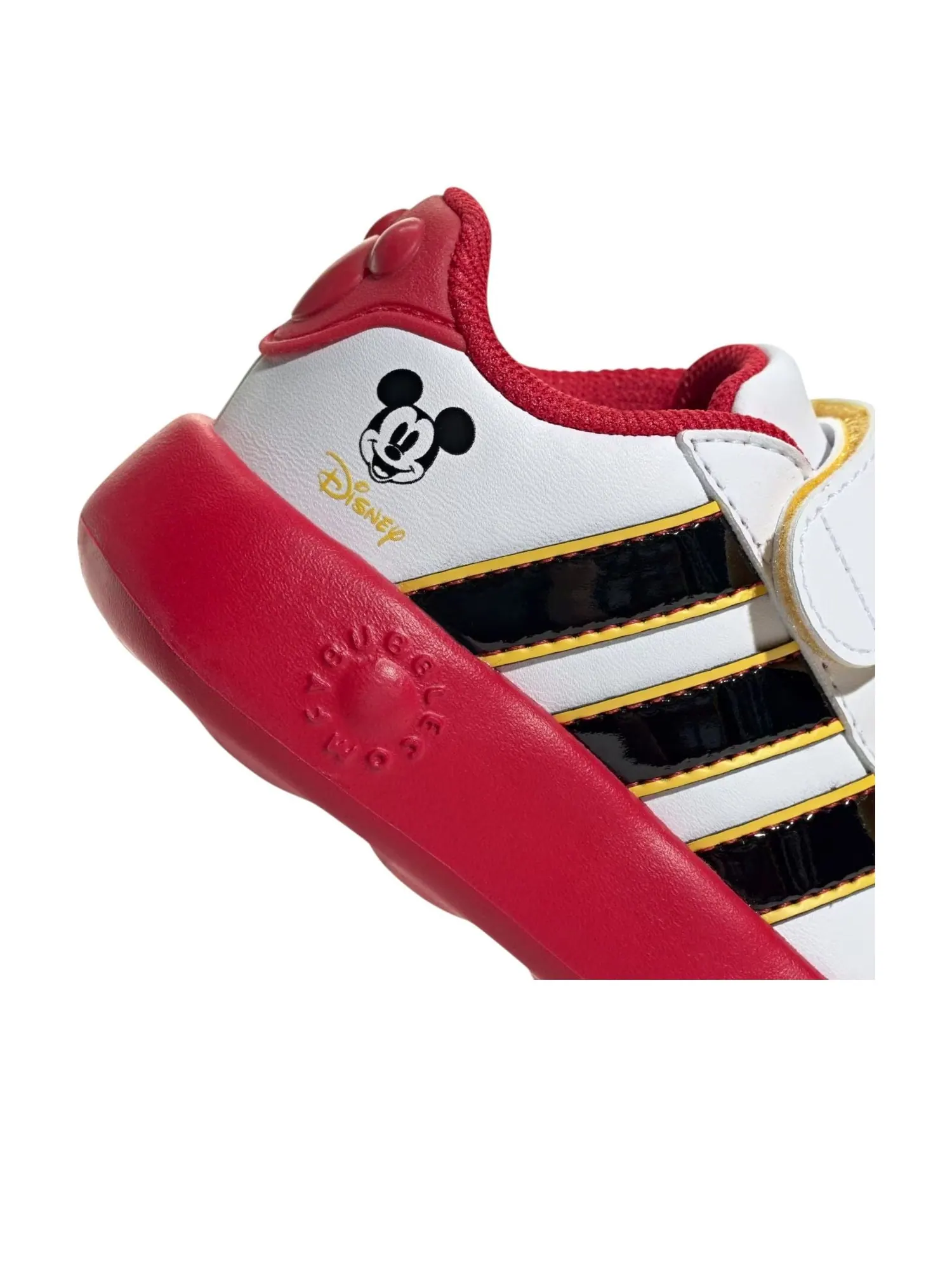 (TD) Adidas x Disney Mickey Mouse Grand Court 'Cloud White Black' — изображение 6 из 6, белый/черный/золотистый