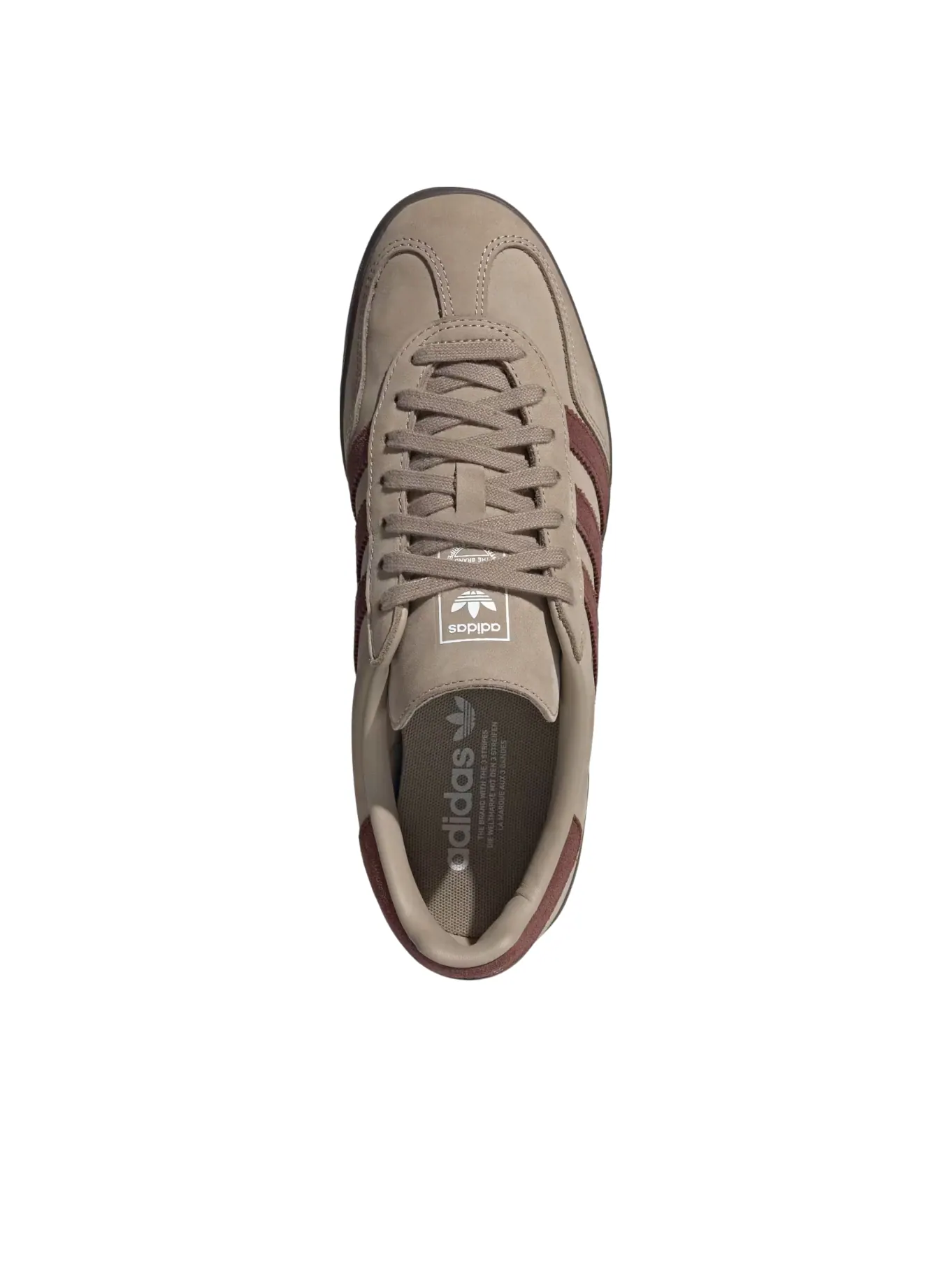 Adidas Gazelle Indoor 'Trace Khaki Fox Brown' — изображение 2 из 5, хаки/коричневый/белый