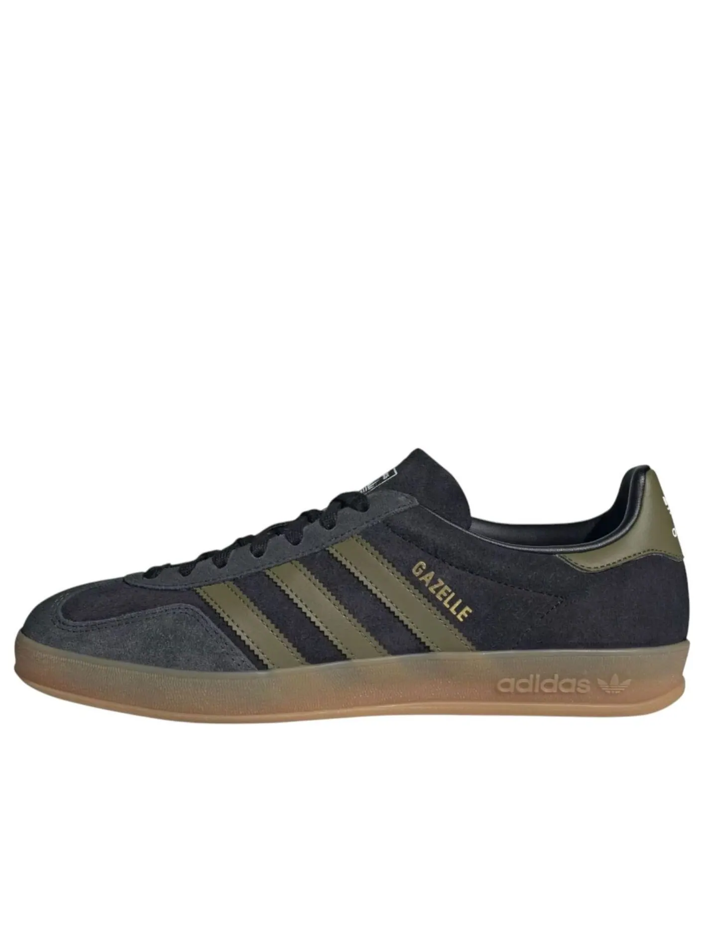 Кроссовки adidas Gazelle Indoor 'Core Black Focus Olive' — изображение 1 из 5, черный
