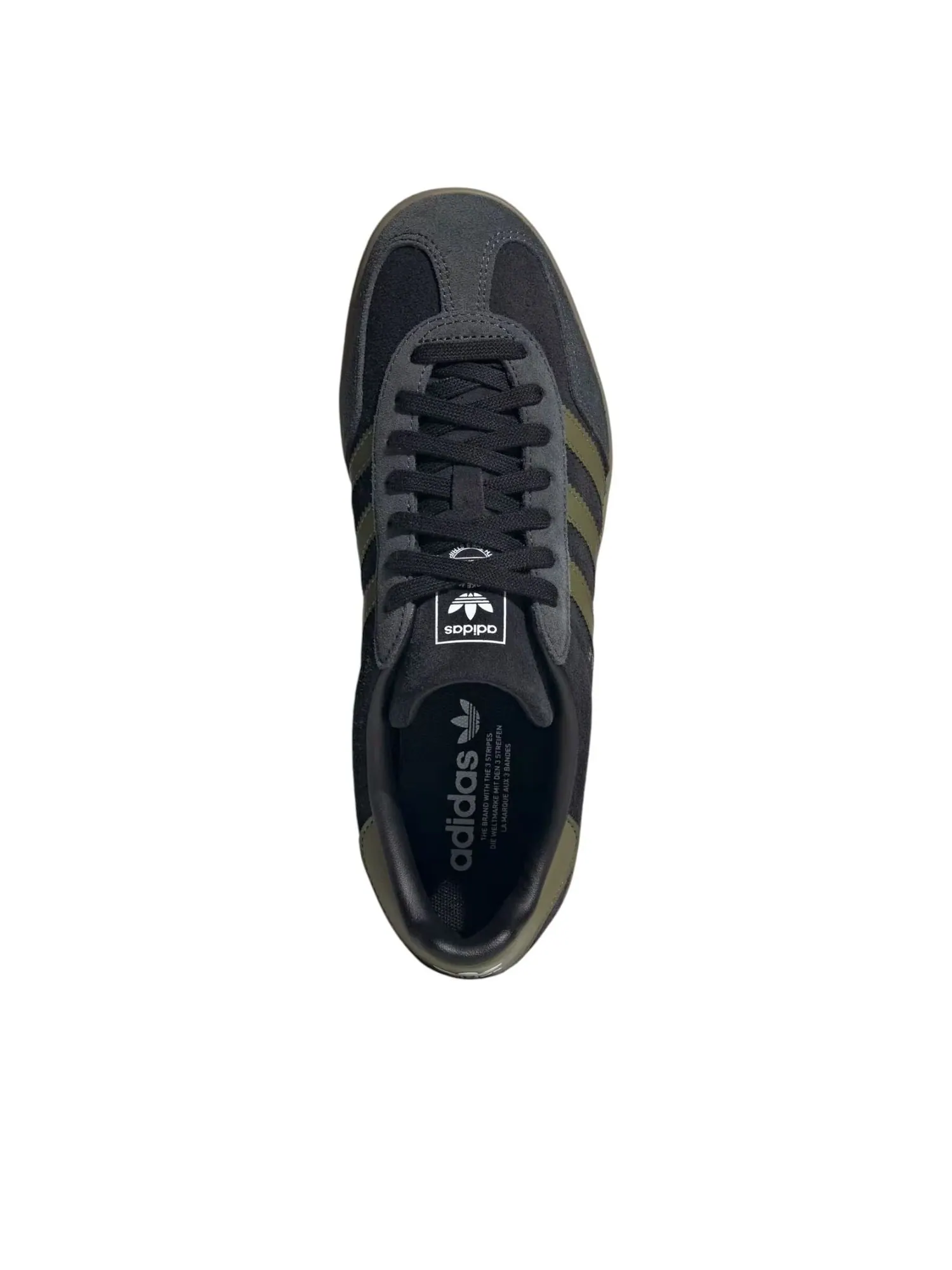 Кроссовки adidas Gazelle Indoor 'Core Black Focus Olive' — изображение 4 из 5, черный