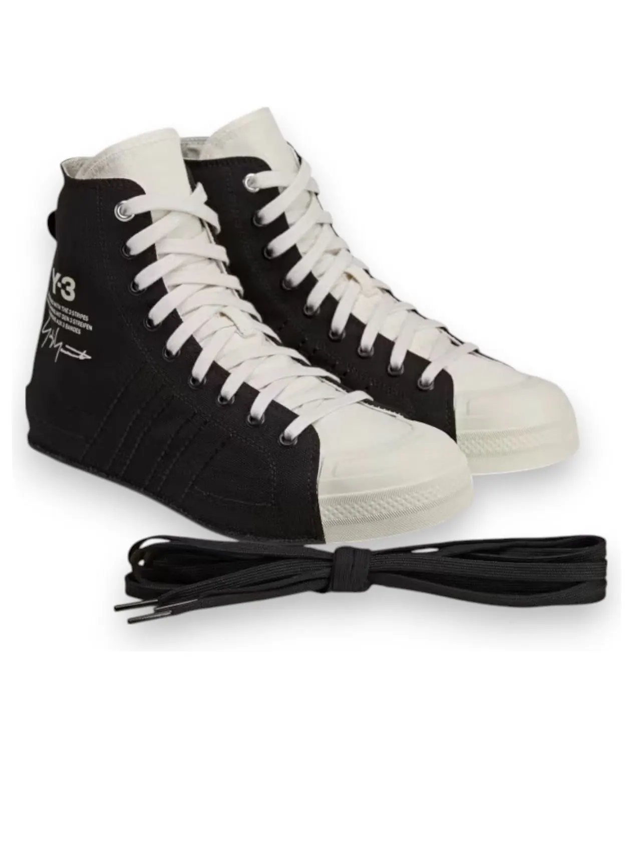 Adidas Y-3 Nizza Hi 'Orbit Grey Black' — изображение 2 из 5, черный/белый