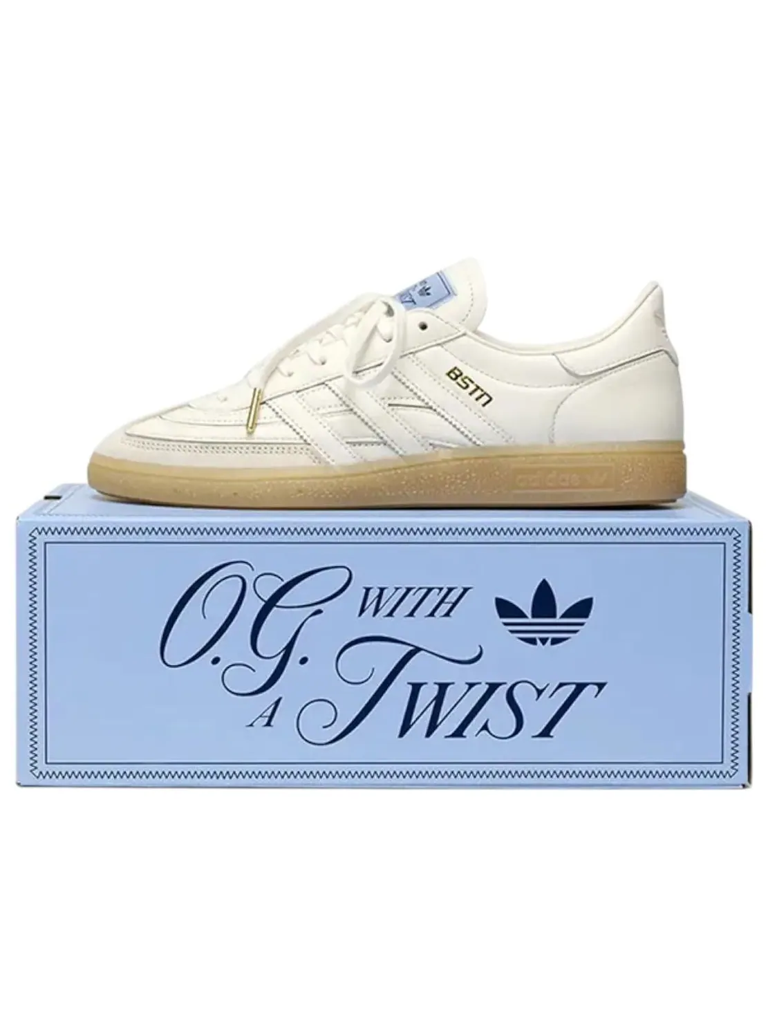 Кроссовки adidas x BSTN Handball Spezial 'Twist White' — изображение 4 из 4, бежевый
