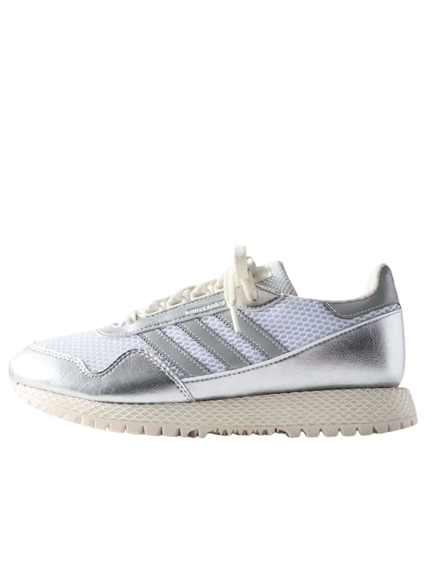 Кроссовки adidas x Kith New York 'White Metallic Silver' — изображение 1 из 4, белый