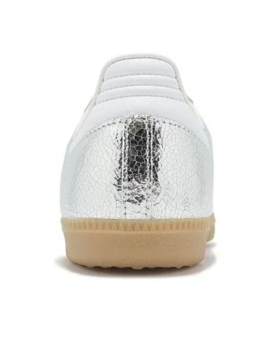 Кроссовки (WMNS) adidas Samba OG 'Silver Metallic Cracked Leather' — изображение 4 из 5, серебряный