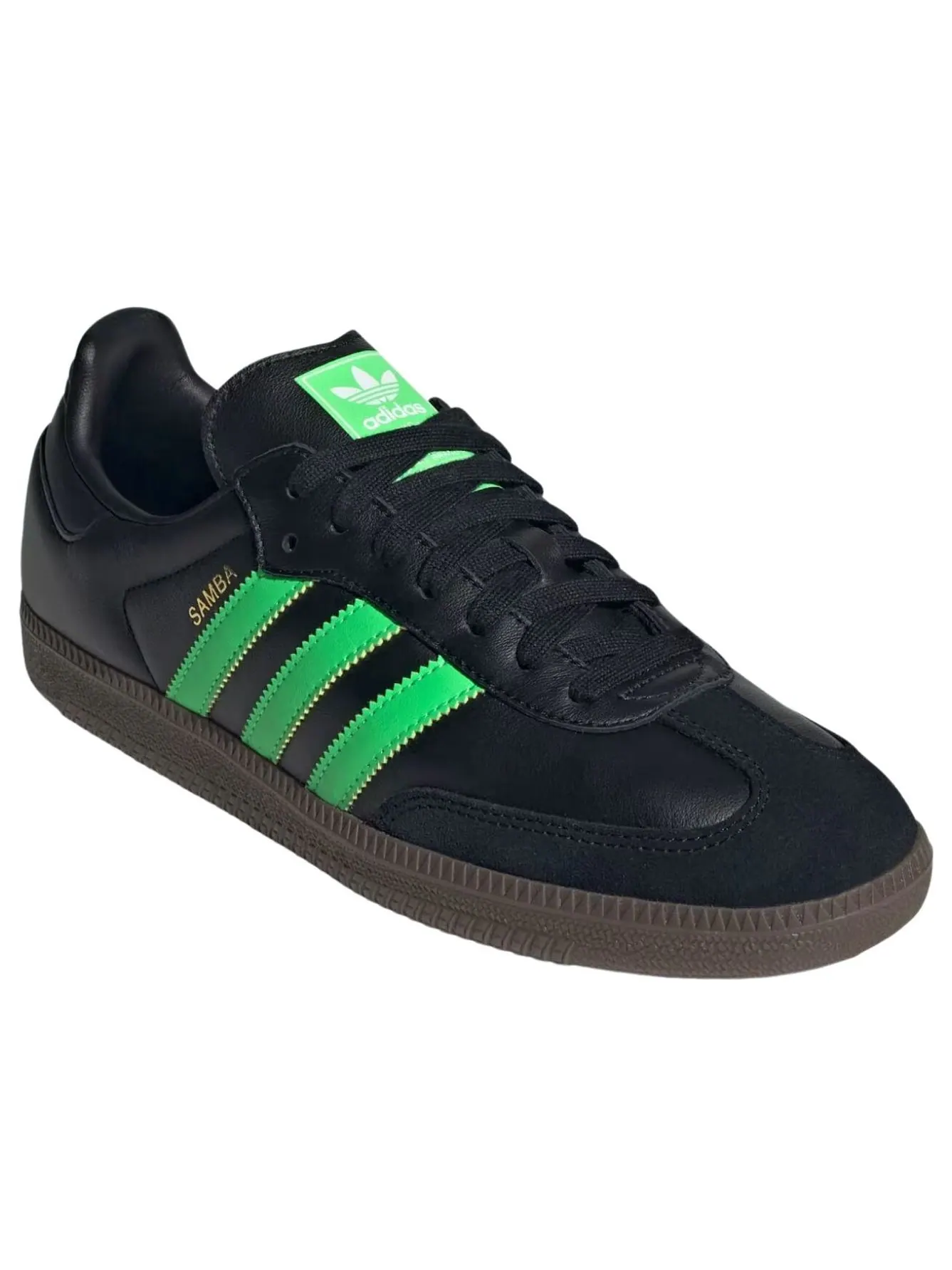 Adidas Samba 'Core Black Screaming Green Gum' — изображение 4 из 6, черный/зеленый