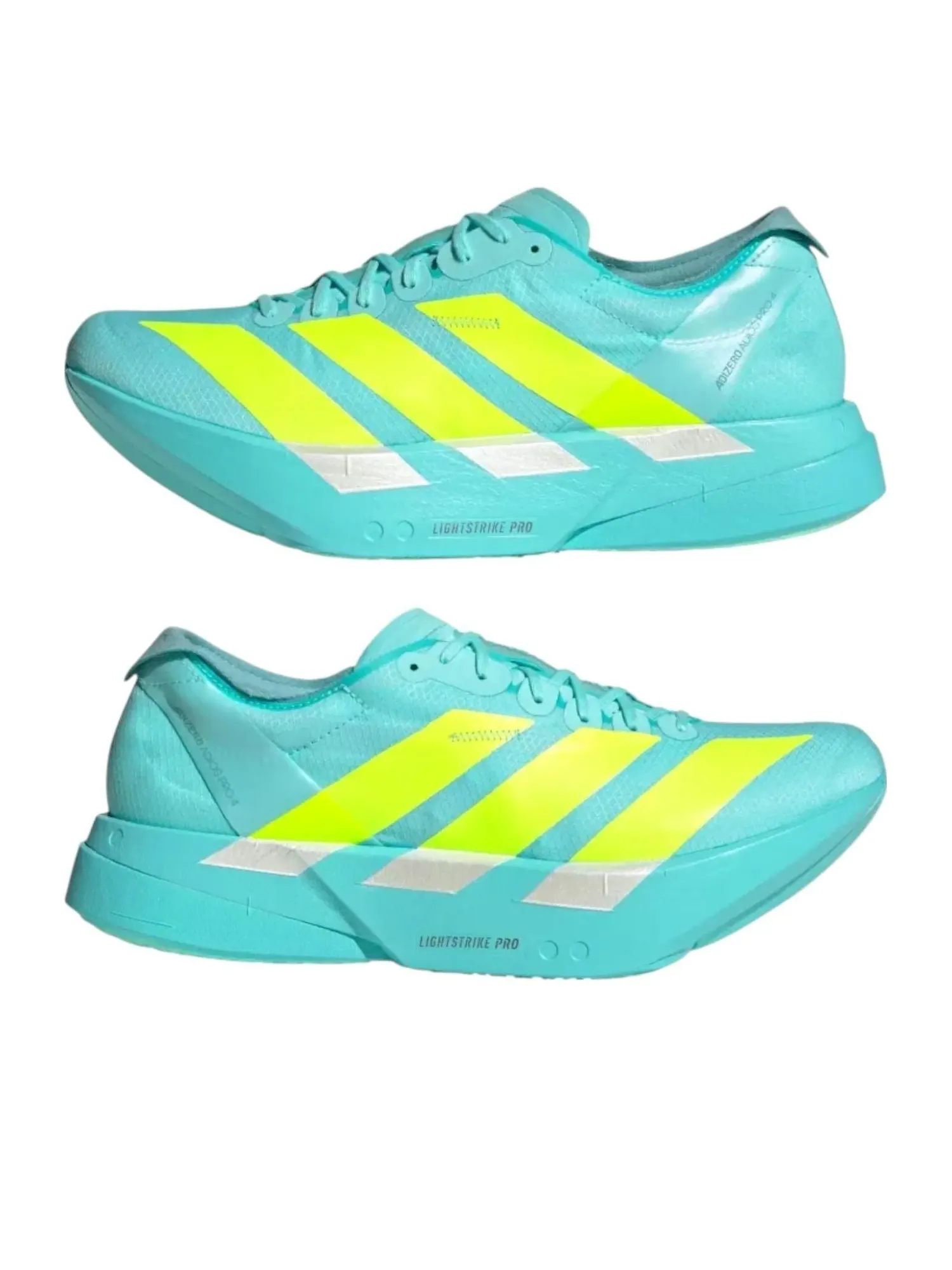 Кроссовки adidas Adizero Adios Pro 4 'Flash Aqua Lucid Lemon' — изображение 3 из 5, синий