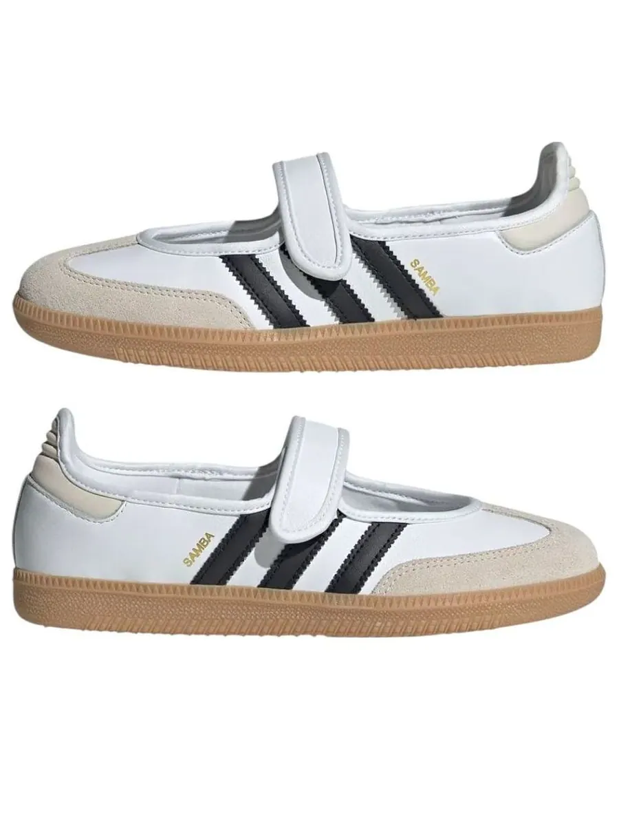 Кроссовки (WMNS) adidas Samba Jane 'White Black' — изображение 3 из 5, белый
