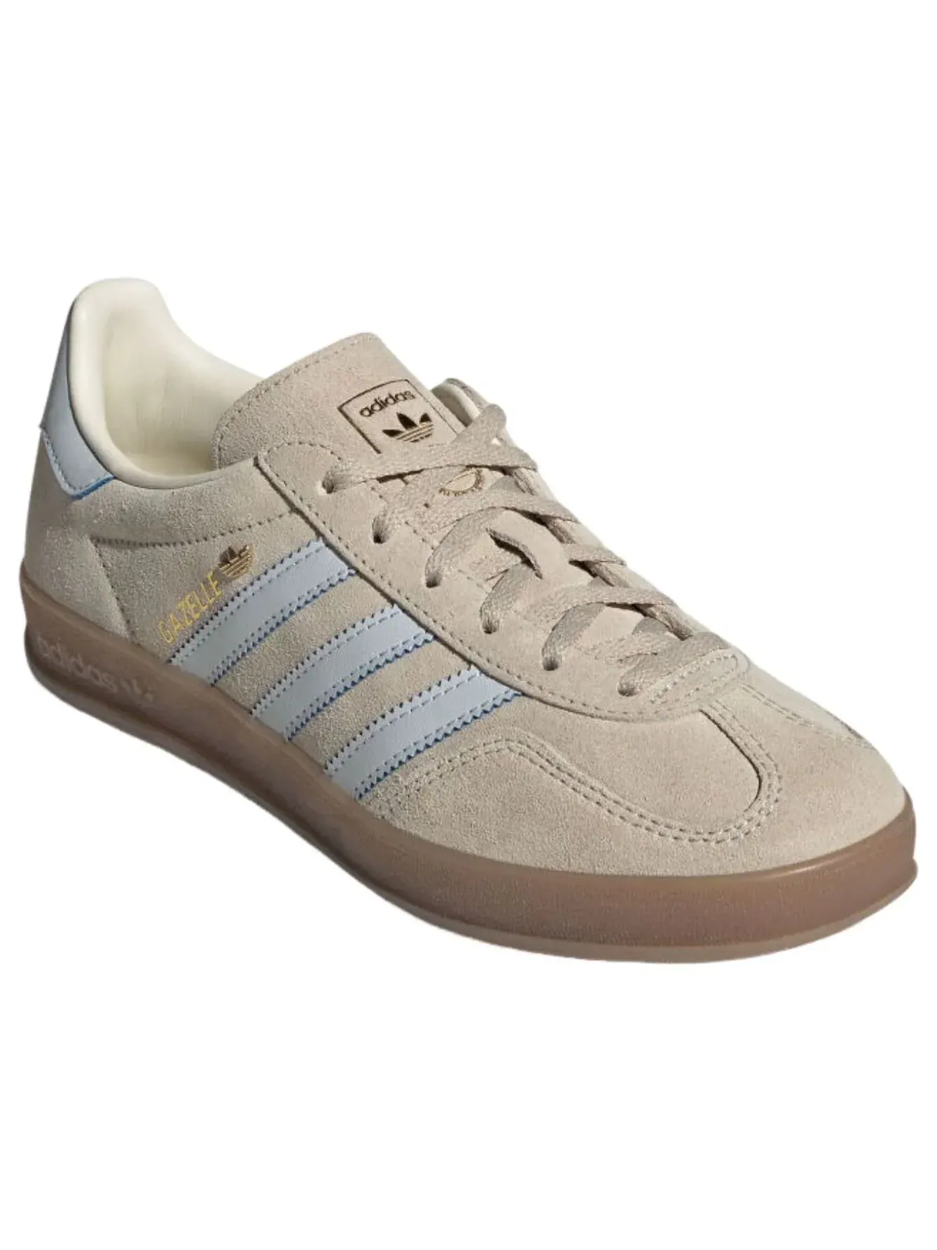 Кроссовки (WMNS) Adidas Gazelle Indoor 'Beige Blue' — изображение 2 из 6, бежевый