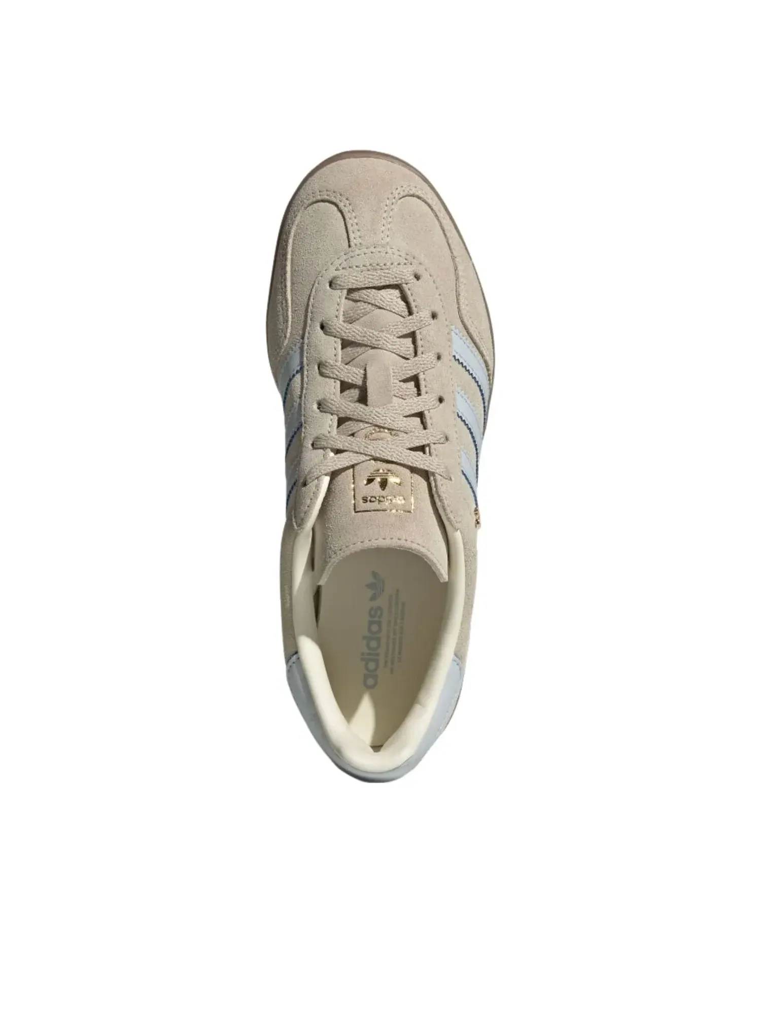 Кроссовки (WMNS) Adidas Gazelle Indoor 'Beige Blue' — изображение 4 из 6, бежевый