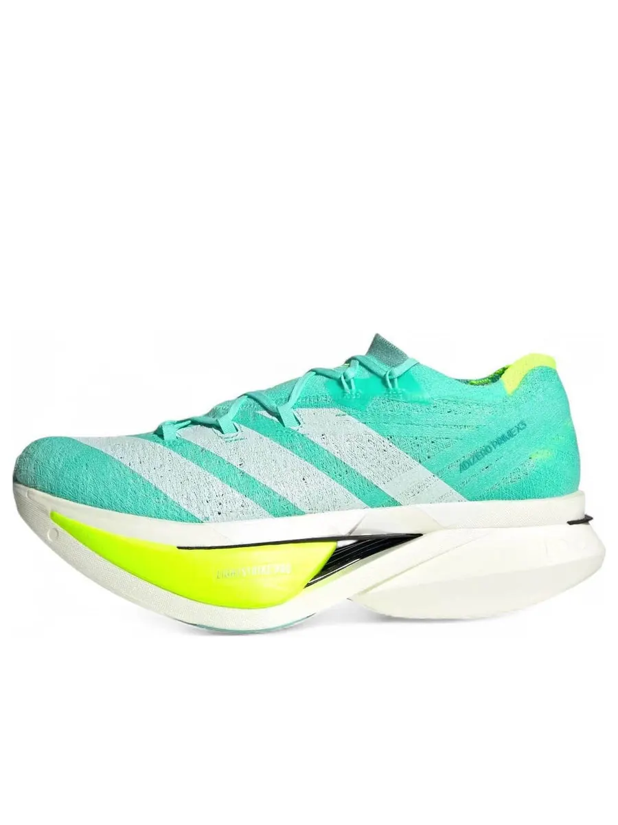 Кроссовки adidas Adizero Prime X3 Strung 'Flash Aqua Lucid Lemon' — изображение 1 из 6, бирюзовый