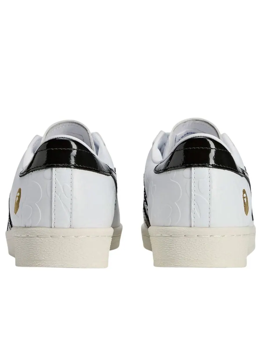 Кроссовки adidas x A Bathing Ape Superstar Vintage 'White Black' — изображение 5 из 5, белый
