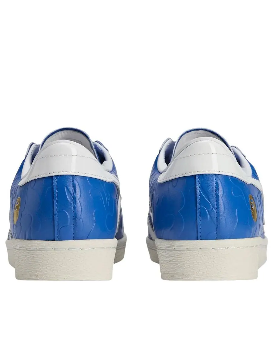 Кроссовки adidas x A Bathing Ape Superstar Vintage 'Blue White' — изображение 5 из 5, синий