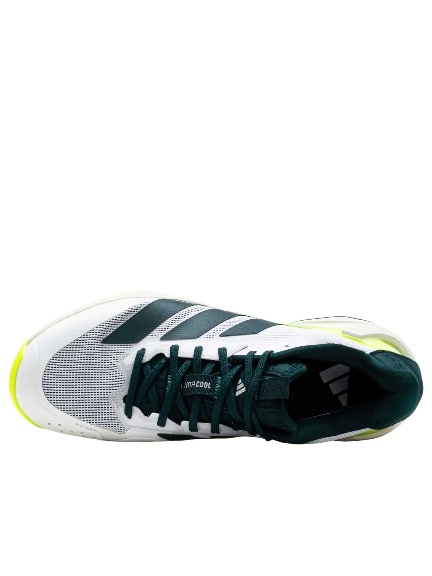 Кроссовки Adidas Adizero Ubersonic 5 Tennis 'White Aurora Ivy Lucid Lemon' — изображение 3 из 4, белый