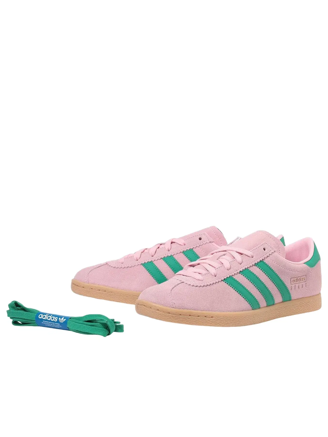 Мужские кроссовки с замшевым верхом Stadt Pink Green Adidas — изображение 2 из 6, розовый