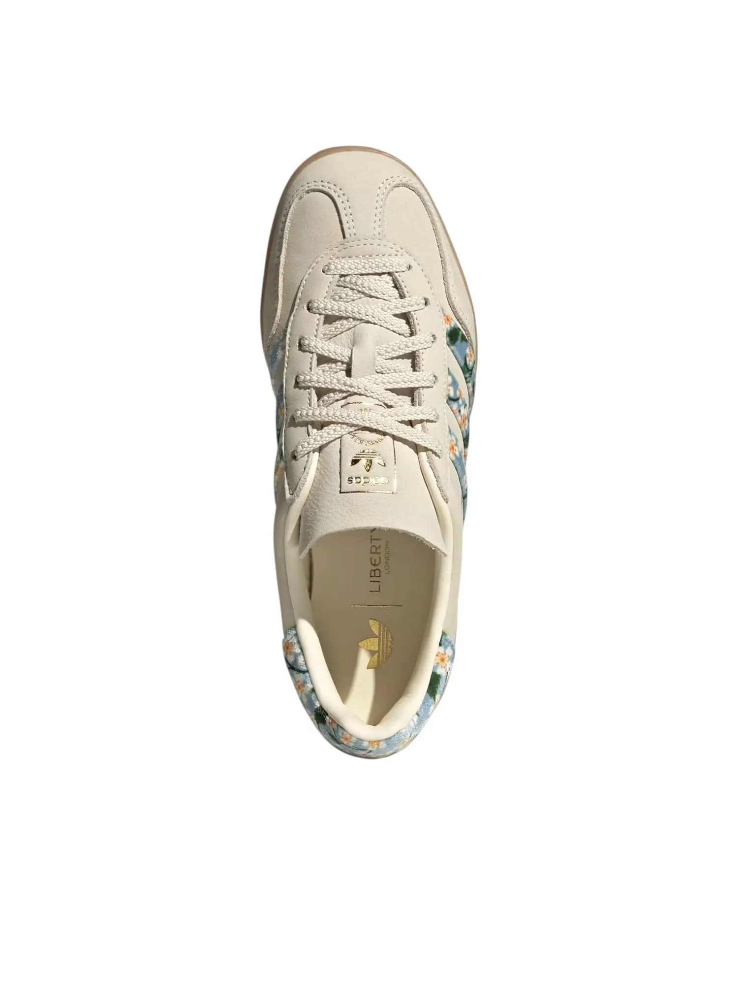 Кроссовки (WMNS) adidas x Liberty London Gazelle Indoor 'Cream White Tactile Blue' — изображение 4 из 5, белый