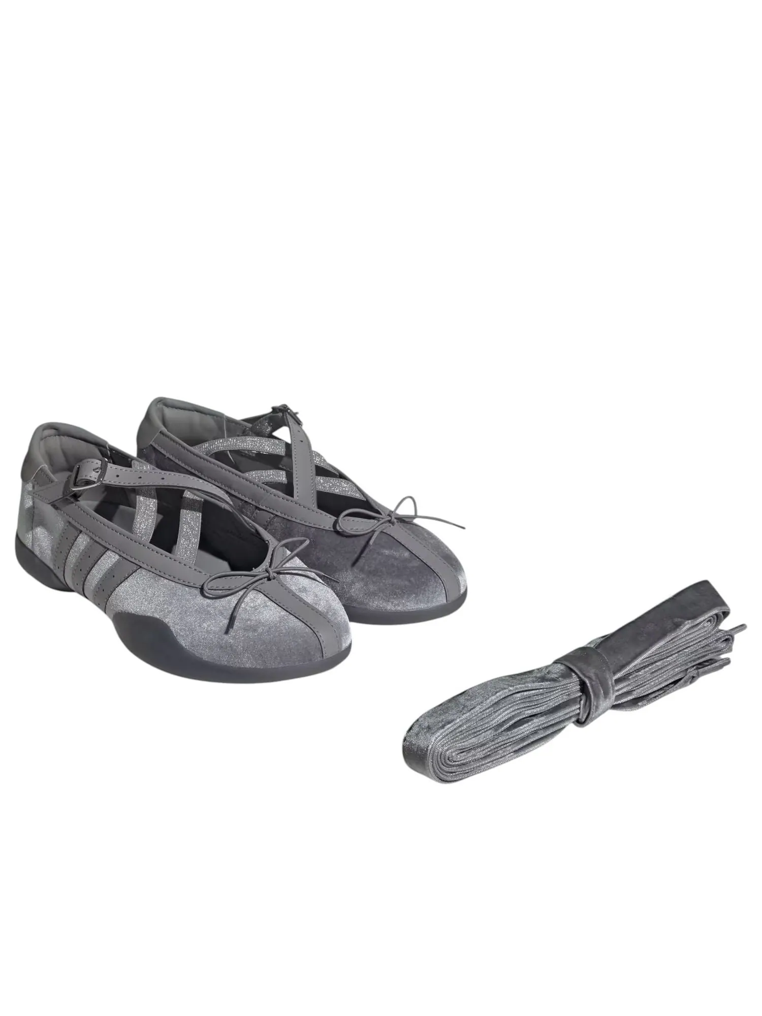 Кроссовки (WMNS) adidas Taekwondo Mei Ballet 'Grey Velour' — изображение 7 из 7, серый