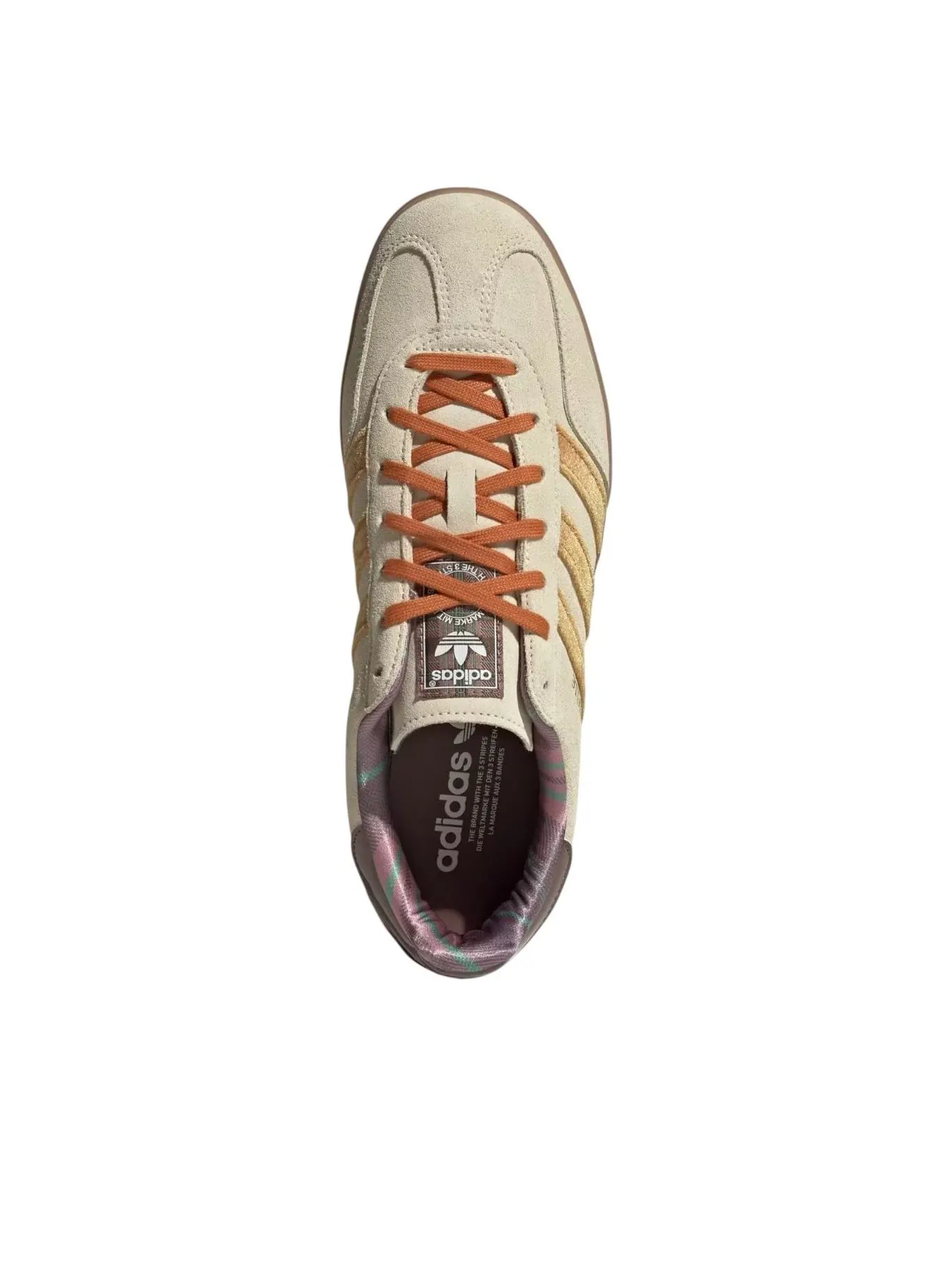 Кроссовки adidas Gazelle Indoor 'Warm Vanilla Rustic Orange Clay' — изображение 3 из 6, бежевый