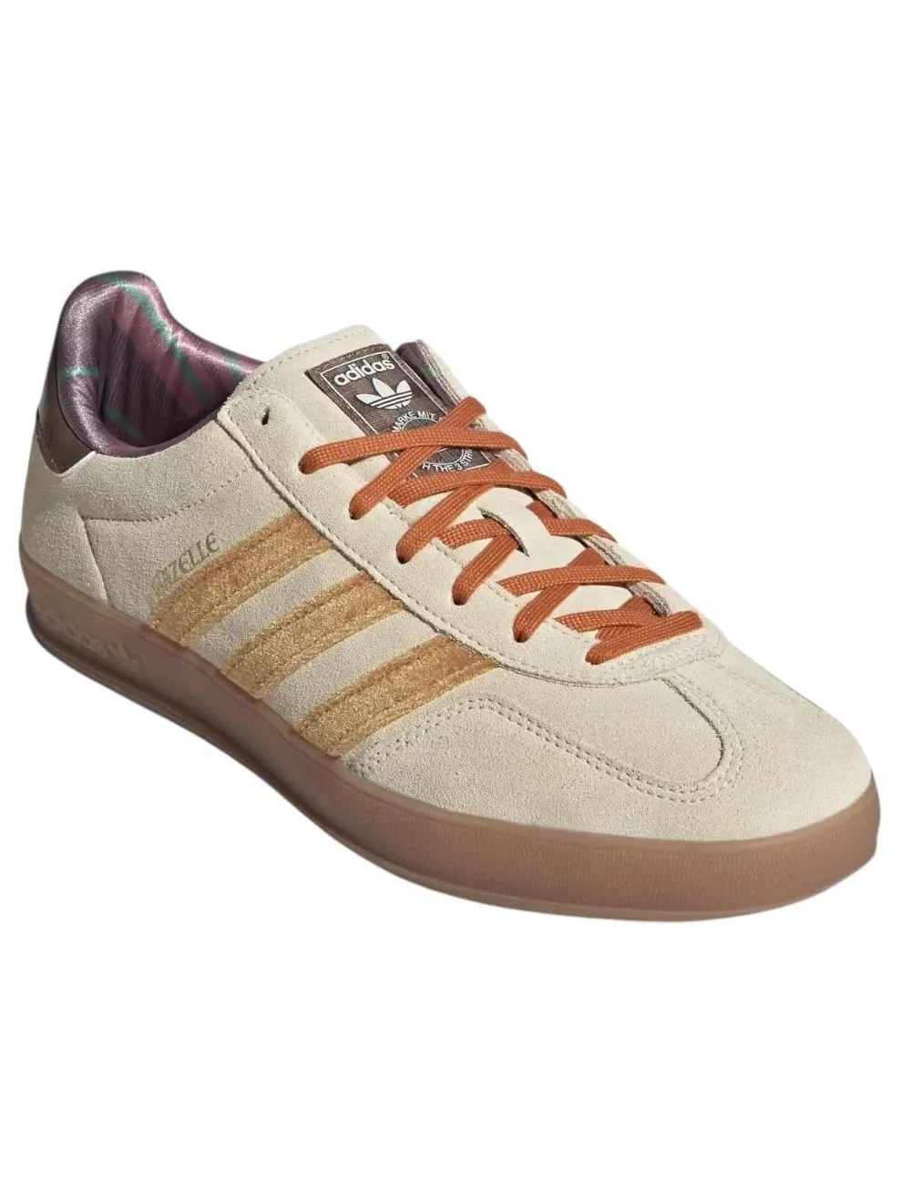 Кроссовки adidas Gazelle Indoor 'Warm Vanilla Rustic Orange Clay' — изображение 5 из 6, бежевый