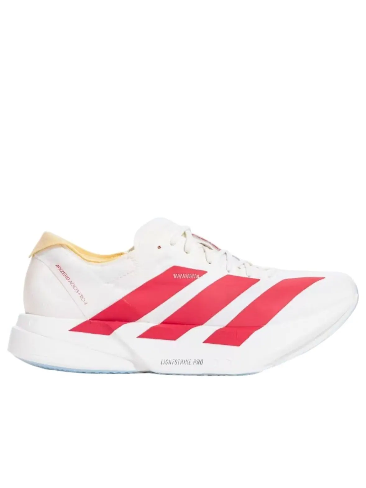 Adidas Adizero Adios Pro 4 'Off White Lucid Red' — изображение 2 из 6, белый/красный/прозрачный