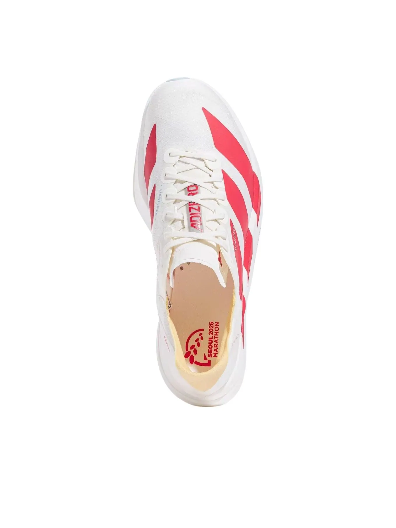 Adidas Adizero Adios Pro 4 'Off White Lucid Red' — изображение 3 из 6, белый/красный/прозрачный