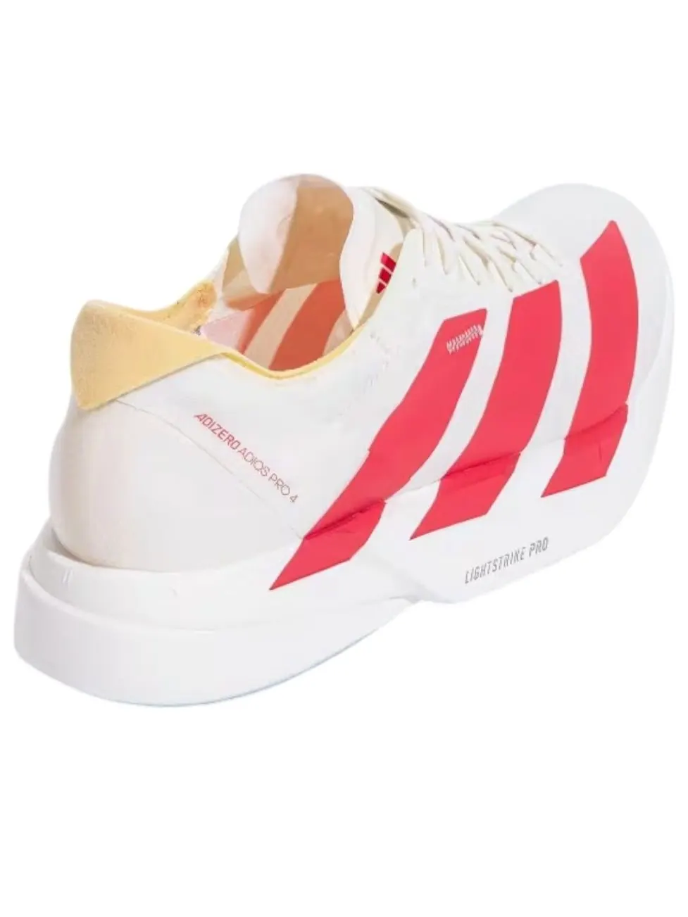 Adidas Adizero Adios Pro 4 'Off White Lucid Red' — изображение 6 из 6, белый/красный/прозрачный