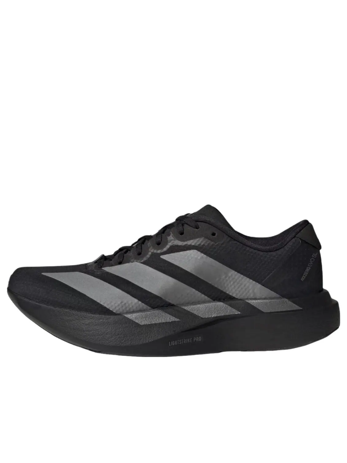 (WMNS) Adidas Adizero Evo SL Woven 'Black Iron Metallic' — изображение 1 из 5, черный/металлик/черный