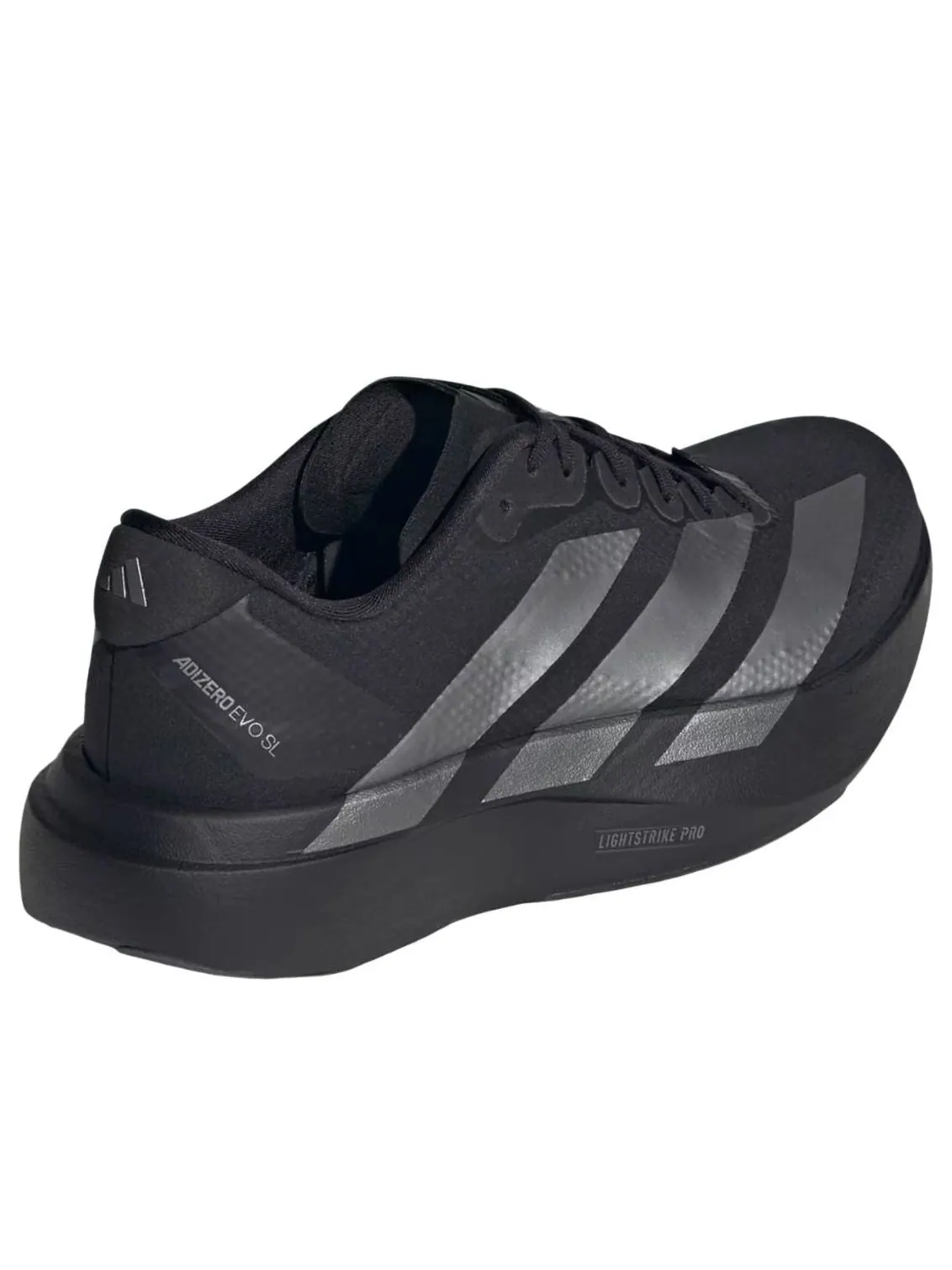 (WMNS) Adidas Adizero Evo SL Woven 'Black Iron Metallic' — изображение 5 из 5, черный/металлик/черный