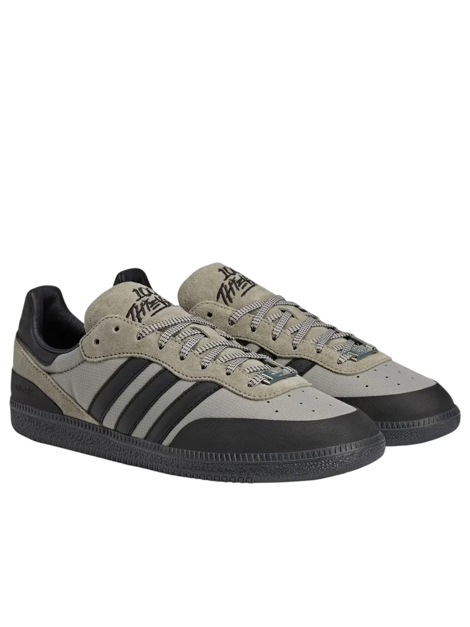 Кроссовки adidas x 100 Thieves Palos Hills 'Silver Pebble Black' — изображение 3 из 6, бежевый