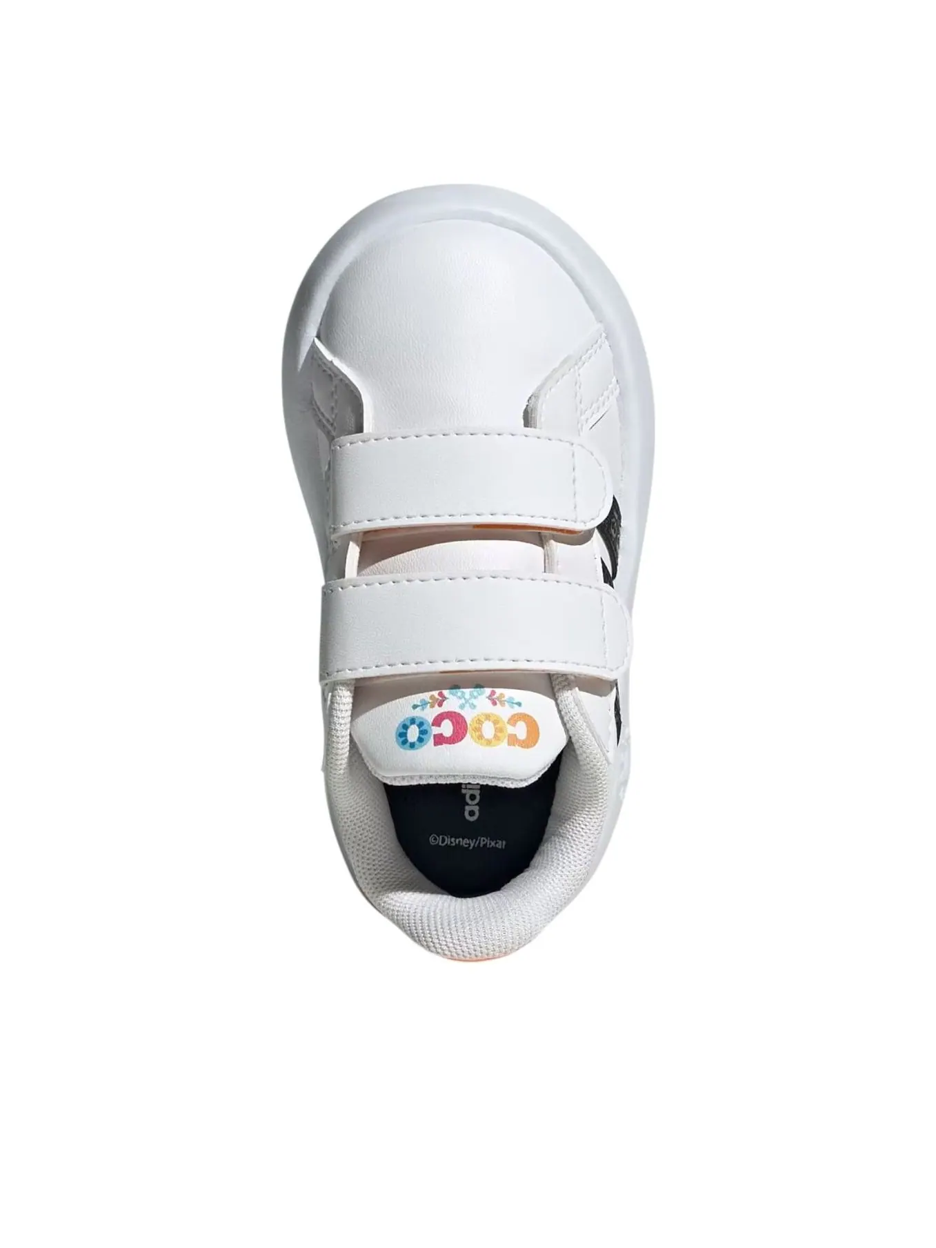 (TD) Adidas x Disney Grand Court I 'Coco' — изображение 2 из 5, белый/черный/оранжевый
